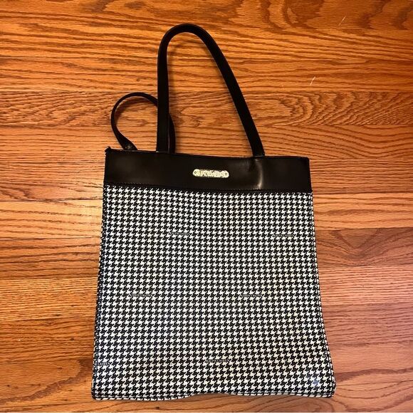 Ralph Lauren coated fabric & leather tote bag